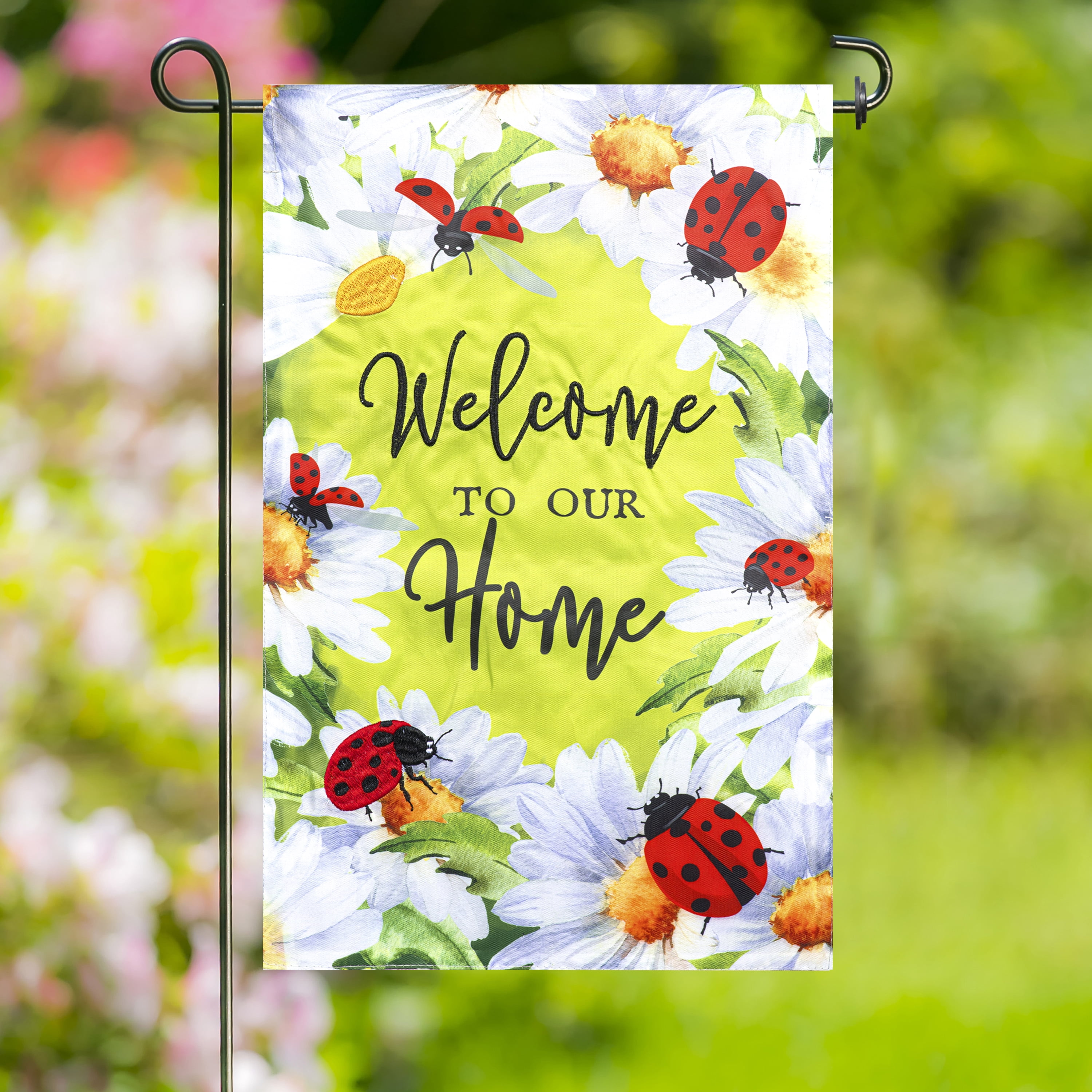 Meadow Creek 11.5" x 18" Spring Ladybug Outdoor Yard Flag