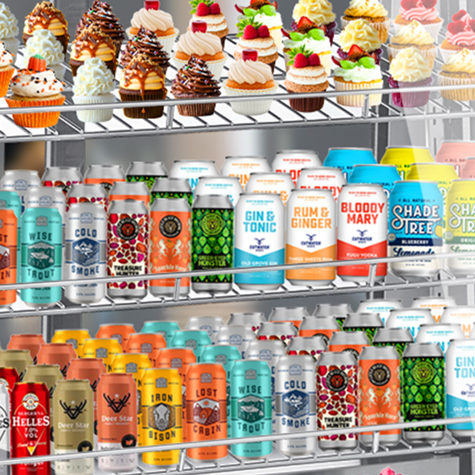 Festisoul Refrigerated Display Case, 7 Cu.Ft./196L Commercial Countertop Pastry Display Refrigerator, Frost-Free Showcase with LED, Showcase Cooler for Bakery Food Display