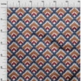 thumbnail image 2 of oneOone Organic Cotton Poplin Twill Fabric Argyle Style Ikat Print Fabric By Yard 42 Inch Wide, 2 of 4