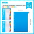 thumbnail image 2 of sixwipe 5 Sets 12 Tabs Binder Dividers for 3 Ring Binders, Total 60 Tabs File Notebook Dividers with 11 Pre-punched Holes, Plastic 60 Tabs Dividers for School Supplies and Office Workers, 2 of 7