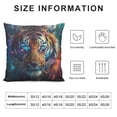 thumbnail image 5 of Orinice Tiger Graphic Decorative Throw Pillow Cover for Home Couch Living Room Bed Sofa - Short Plush Cushion Case for Car Bedroom 1PC 12x12in, 5 of 5