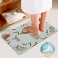 thumbnail image 4 of GZHJMY Bathroom Mat set of 3， Postcard depicting different rabbits and carrots . 3 Pieces Bath Mats Set for Bathroom, Vintage Style Non-Slip Washable Cover Floor Rug Decorations for Bathroom, 4 of 6