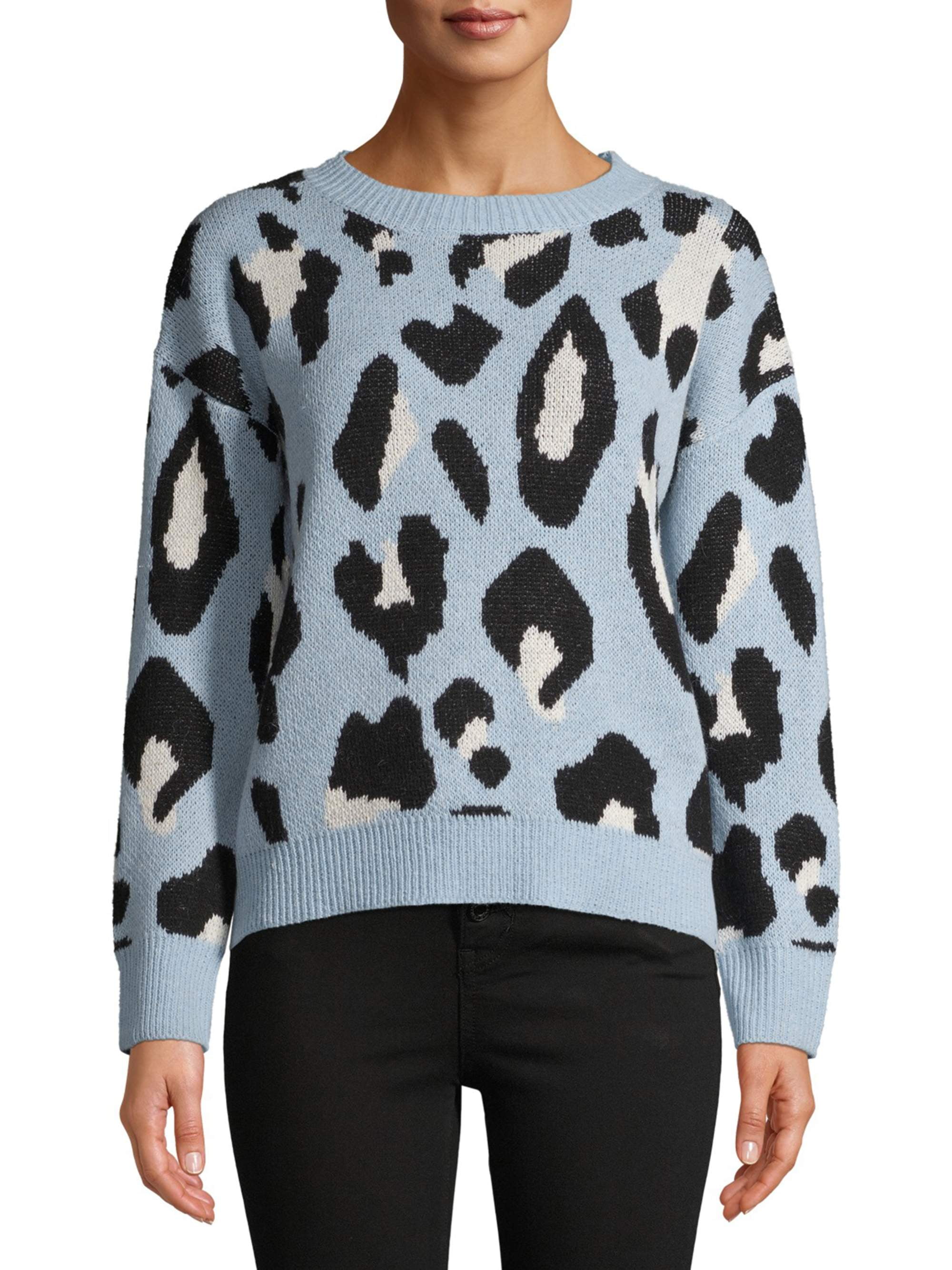 Dreamers by Debut Women's Leopard Print Sweater 