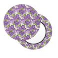 thumbnail image 2 of Pofeuu Violets Flowers Print Round Bar Stool Covers - Super Soft and Washable Elastic Stool Cushion Slipcover Easy Clean Velvet-14 inch, 2 of 7