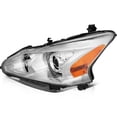 thumbnail image 4 of cciyu Headlight Assembly For Nissan For Altima 2013-2015 Chrome Housing Clear Len Amber Reflector Driver & Passenger Side Headlamps, 4 of 5