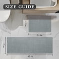 thumbnail image 6 of ChakmeOne Bathroom Rugs 2 Piece Thin Super Absorbent Non Slip Machine Washable Bath Mat with Rubber Backing for Shower Tub Floor,17"x24"+17"x47" Grey, 6 of 7