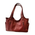 thumbnail image 2 of GUOOL Womens Shoulder Bag Zipper Closure Hobo Handbag for Shopping Dating Vacation Red, 2 of 9