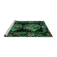 thumbnail image 2 of Ahgly Company Machine Washable Indoor Rectangle Medallion Turquoise Blue French Area Rugs, 8' x 12', 2 of 4