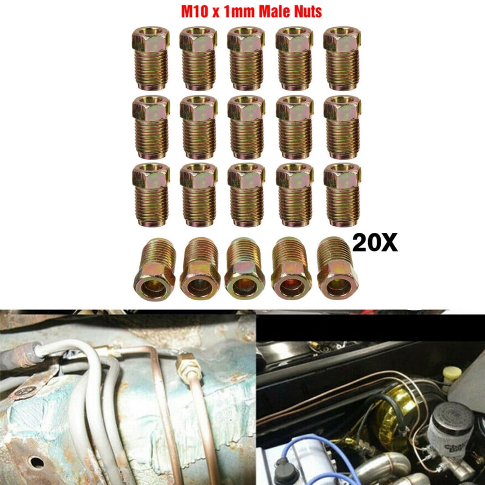 Goodhd 20x Brake Line Fittings Set For 3/16" Tube Inverted Flares