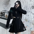 thumbnail image 5 of New Women's Gothic Black Punk Two-piece Skirt Spring Y2K Clothes Punk Skirt Women's 2-piece Set Women's Pants-2 piece-XXL, 5 of 5