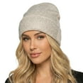 thumbnail image 1 of GDREDA Rhinestone Winter Knitted Hat Warm Sparkling Elegant For Women Men Cold Weather Beige,One Size, 1 of 4
