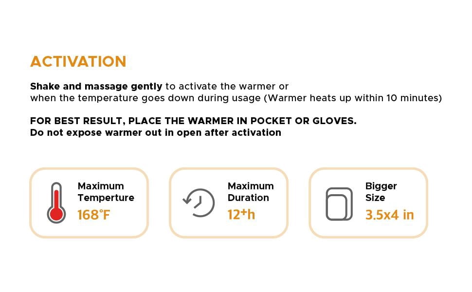 [30 Packs] Hand Warmers / Outdoor Sports / Emergency Preparedness - Air-Activated, Convenient, Safe, Natural, Odorless, Long Lasting Hand Warmer