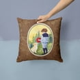 thumbnail image 2 of Carolines Treasures Little Boy with his Golden Retriever Fabric Decorative Pillow 14Hx14W multicolor, 2 of 4