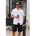 thumbnail image 3 of COOFANDY Men' Casual Cargo Shorts Stretch Elastic Waistband Drawstring Cotton Chino Shorts with Multi Pockets, 3 of 6