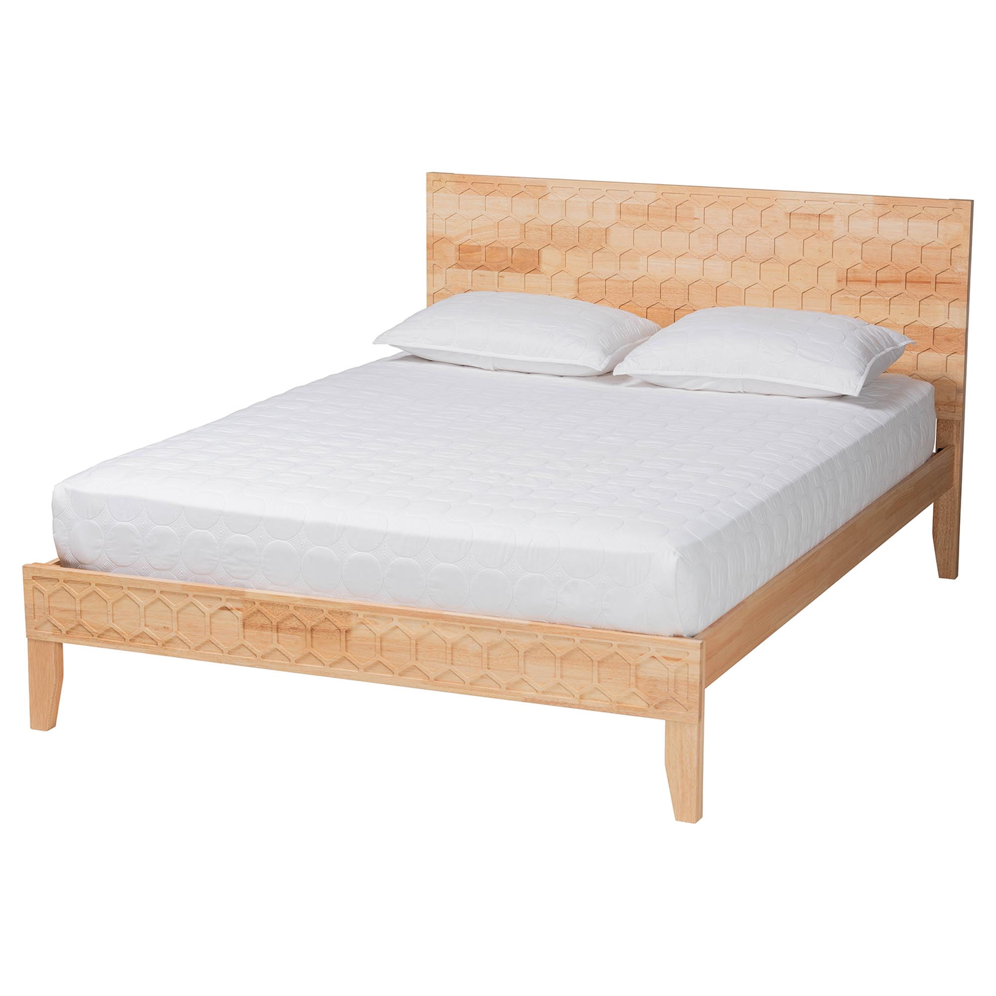 Baxton Studio Hosea Japandi Bedroom Set, Queen, Natural