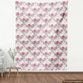thumbnail image 4 of Bohemian Fabric by the Yard Upholstery, Buffalo Skull of Peony and Roses Berries Ribbons Celebration Spring, Decorative Fabric for DIY and Home Accents, Magenta and Sage Green by Ambesonne, 4 of 5