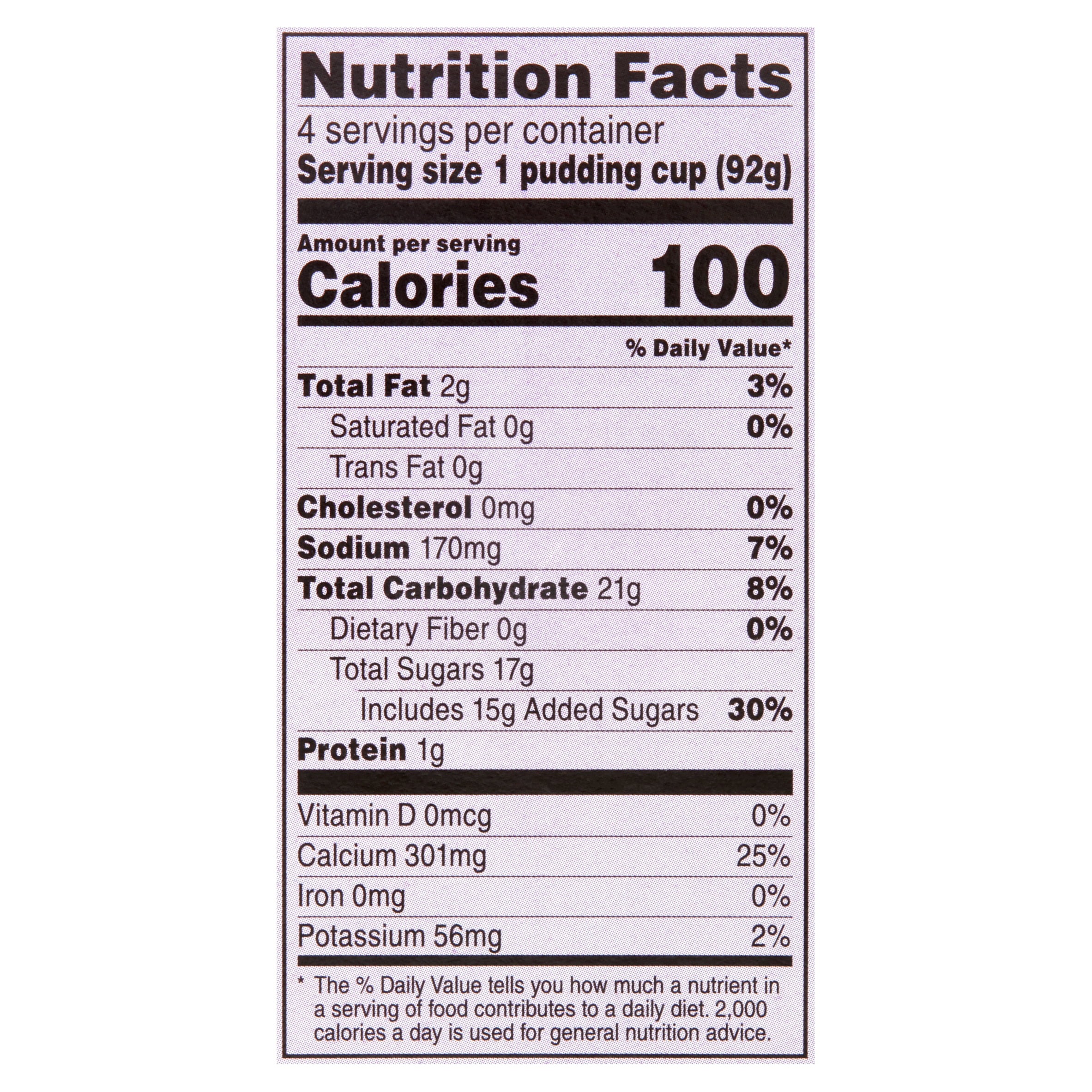 Great Value Gluten-Free Butterscotch Pudding Cups, 3.25 Oz, 4 Count