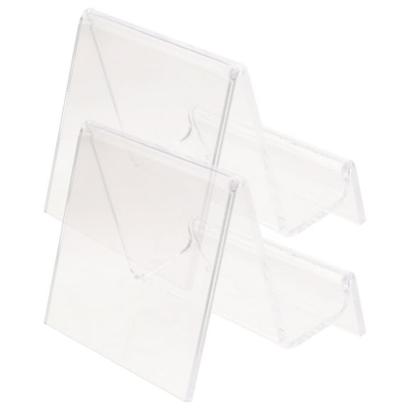 SOPOTUTU 2-Pack Transparent Acrylic Purse Display Stand Single Layer Rack for Countertop Retail Showcase