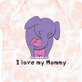 thumbnail image 4 of Inktastic I Love My Mommy Elephant Purple Pink Girls Baby Bodysuit, 4 of 5