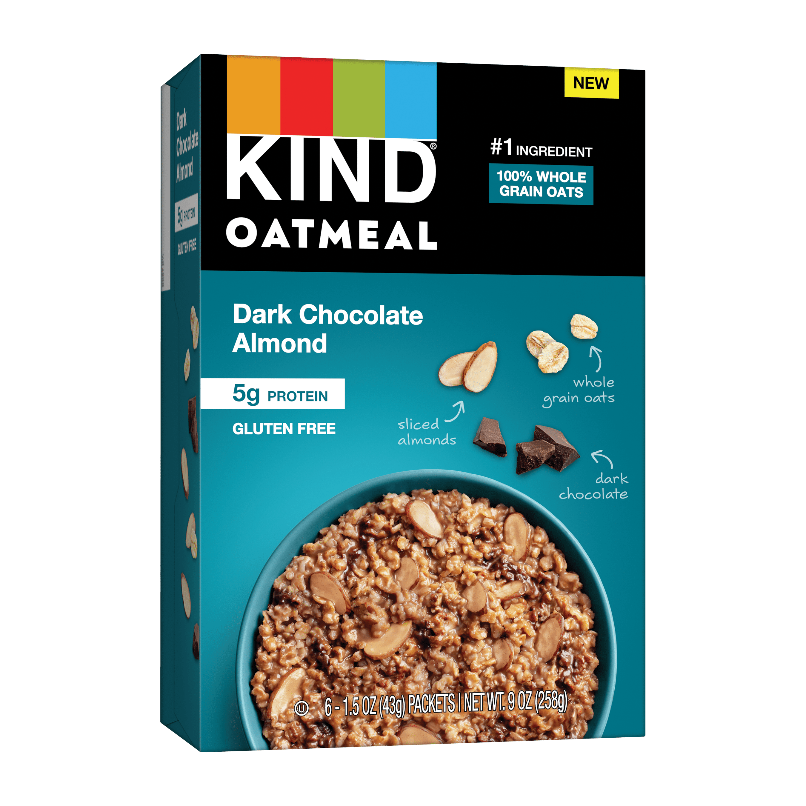 KIND Instant Oatmeal, Dark Chocolate Almond, 6 Ct ...