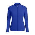 thumbnail image 6 of hotojiny Women's Workout Jacket Lightweight Zip up UPF 50+ Yoga Slim Fit Tops Mock Neck Cropped Athletic Tee Shirt, 6 of 7