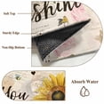 thumbnail image 6 of 6'x9' Area Rugs, Sunflowers Indoor Outdoor Area Rug for Living Room Bedroom, Farmhouse Retro Botanical Floral Bee Love Heart Washable Bathroom Rugs Kitchen Floor Carpet Mats Home Decor Aesthetic, 6 of 8