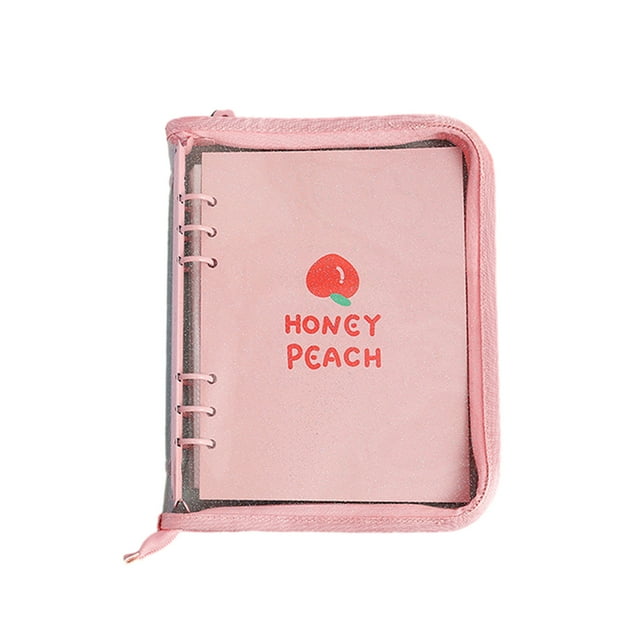 A6 6 agujeros con cremallera hojas sueltas cubierta de cuaderno carpeta estilo agenda organizador de fotos foto