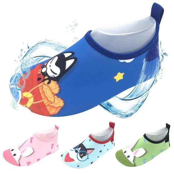 Shadoumai Kids Girls Boys Water Shoes Barefoot Aqua Socks Quick Dry Beach Swim Outdoor Sports Shoes for Toddler