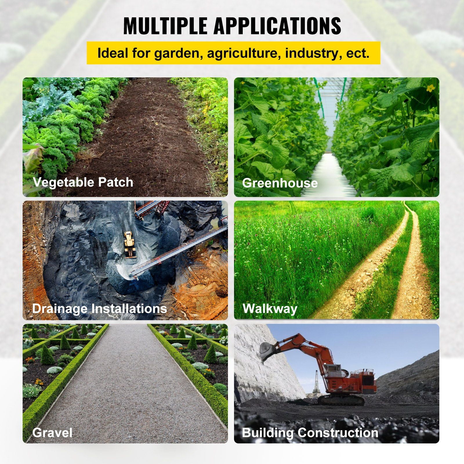 5OZ Heavy Duty Woven Weed Barrier Fabric, 3FTx50FT Premium Landscape Fabric, High Permeability Ground Cover for Flower Beds & Underlayment