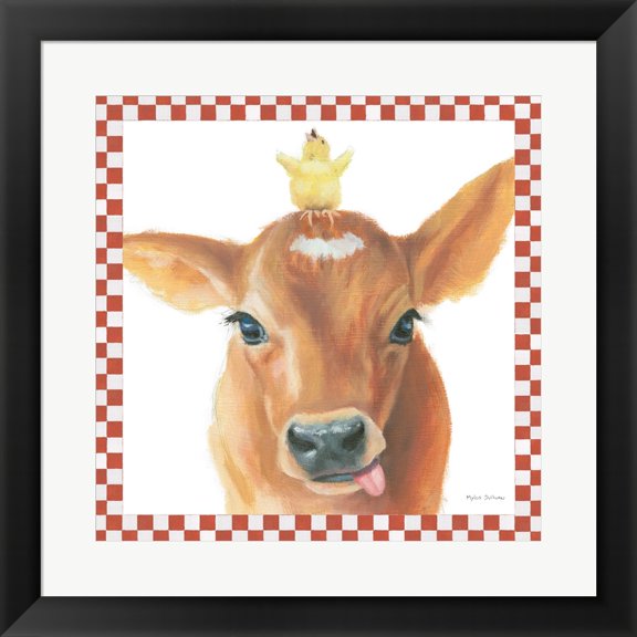 Farm Friends III Border by Myles Sullivan, Framed Wall Art, 19.5W x 19.5H