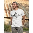 thumbnail image 2 of B&W Sketch Of German Shepherd T-Shirt Men -Image by Shutterstock, Male 3X-Large, 2 of 4