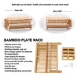 thumbnail image 4 of Bamboo Dish Drying Rack Flatware Utensils Dish Rack Bowl Rack Tier Drainer Kitchen Holder Dish Dish Rack Dish Plate Rack Chopsticks Cage Storage Rack, 4 of 8
