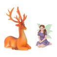 thumbnail image 2 of Estatua de ciervo, adorno paisajístico, decoración de maceta, regalo para exteriores, maceta para casa de muñecas, jardín, figura en miniatura, 2 of 8
