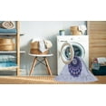 thumbnail image 2 of Ahgly Company Machine Washable Indoor Square Transitional Lavender Blue Area Rugs, 7' Square, 2 of 7