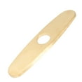 thumbnail image 5 of Troglfold Sink Faucet Cover Gold Faucet Cover for Bathroom/Kitchen Sink - Single Hole Deck Plate Escutcheon,9.92"X2.44"X0.39", 5 of 10