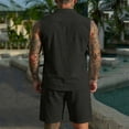 thumbnail image 4 of SDNall Men's Shorts 2-Piece Workout Set, Casual Sports Set with Elastic Waistband and Mesh Pocket, Comfortable Gym Shorts and Blouse for Running, Available in S to XXXL Sizes, 4 of 7