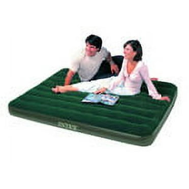 Intex Queen Dura-Beam Prestige Airbed with Battery Pump, 10" Thick