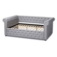 thumbnail image 3 of Baxton Studio Mabelle Mid-Century Tufted Fabric and Wood Queen Daybed in Gray, 3 of 7