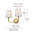 thumbnail image 2 of Living District Senna 16 inch Wall Sconce in Satin Gold, 2 of 7