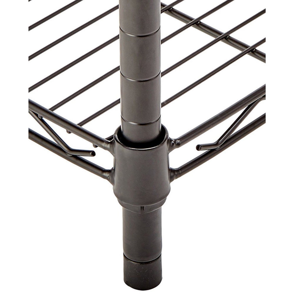 Kepooman 3-Layer Plastic Coated Iron Shelf, Garage Shelves and Racks Chrome Plated Iron Shelf, Black Kepooman 3-Layer Plastic Coated Iron Shelf, Garage Shelves and Racks Chrome Plated Iron Shelf, Black