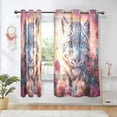 thumbnail image 6 of BZSMCE Window Curtain Panels Fashion Fantasy Leopard Sunset Printed 63x42in/63x52in, 6 of 7