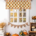 thumbnail image 2 of Lattice Pumpkins Fall Tie Up Valance Curtains for Windows, Kitchen Curtains Window Treatments, Thanksgiving Botanical Farmhouse Short Window Shades Valances for Bedroom Bathroom Cafe 54"x18", 2 of 8