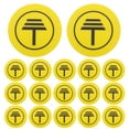 thumbnail image 1 of KAKOWELY wire tags labels 50pcs Electric Grounding Alert Signs Reflective Warning Tags for Power Strip Tower Grounding Rods Electrical Panels Warning Signs, 1 of 5