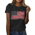 thumbnail image 4 of Vetsdori Women's American Flag T Shirts USA Years Anniversary Red White and Blue Pullover Short Sleeve Graphic,Summer Fourth of July Independence Day Fashion Blouses for Women Crew Neck, 4 of 7