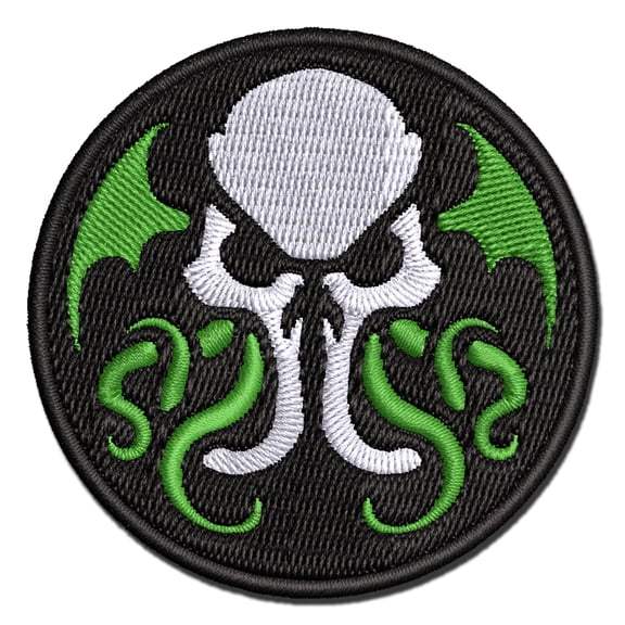 Cthulhu Eldritch Horror Scary Applique Multi-Color Embroidered Iron-On Patch - 2.5 Inch Small