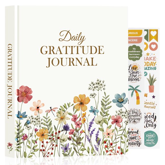Lanpn Journal de Gratitude Quotidien pour Femme Homme, Planificateur d'Affirmation et de Pleine Conscience 4 Mois, 7.8"x9.2" T