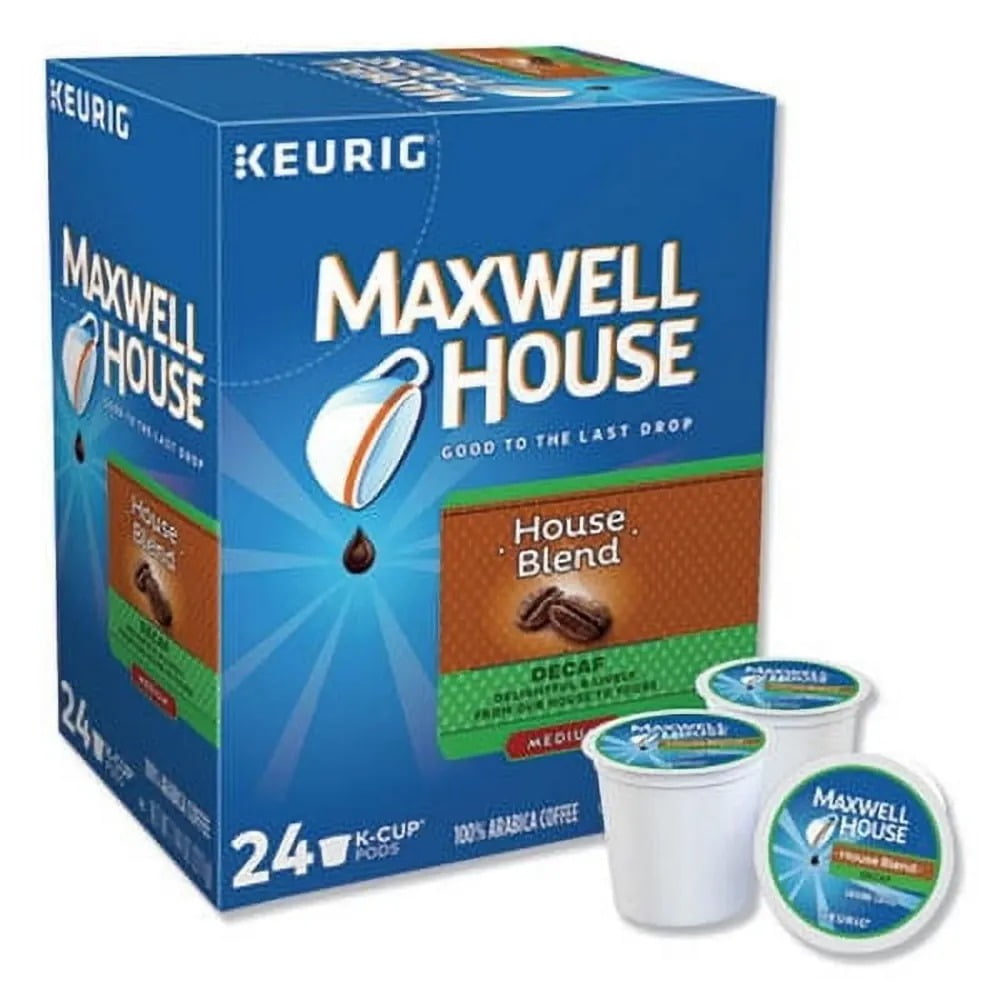 Maxwell House Decaf House Blend Ground Coffee K-Cup Pods 24 ct Box