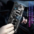 thumbnail image 4 of for Samsung Galaxy A22 4G (Not 5G) Camouflage Case, Heavy Duty Shockproof Protection Military Grade Built-in Magnetic Kickstand Boys Man Camo Cover for Samsung Galaxy A22 4G MC Marble Black, 4 of 13