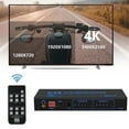 thumbnail image 2 of 4K 60Hz HDMI Matrix 4x2 With Optical And 3.5mm Stereo Audio Out HDMI Matrix Switcher Splitter 4 In 2 Out Support ARC EDID TAPDRA Spare Part, 2 of 4