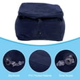 thumbnail image 4 of Unique Bargains Travel Foot Rest Pillow, Inflatable Foot Rest Mat Adjustable 3 Layers Height, Navy Blue, 4 of 6